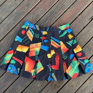 Lily's size 8 Colorful Pleated Skirt with Side Zipper
